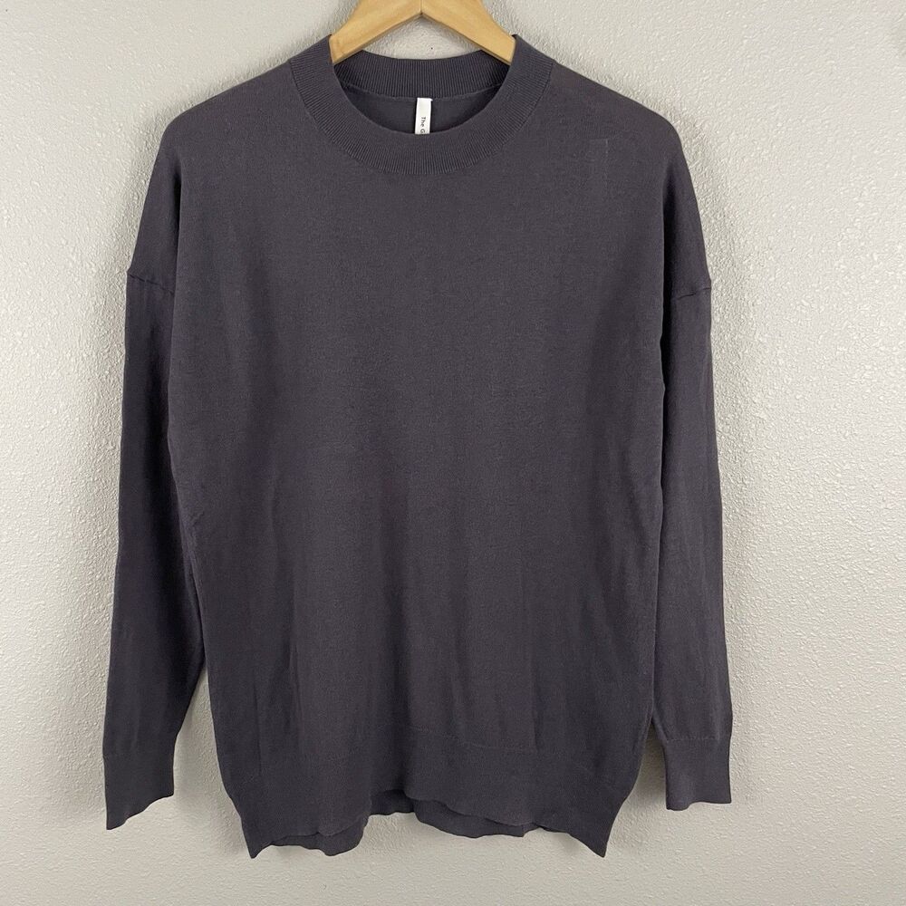 The Group Babaton Aritzia XS Gray Crewneck Cotton Cashmere Blend Light Pullover
